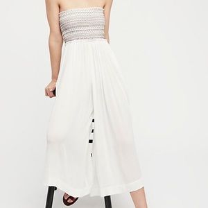 Free People Once Upon a Rainbow White Jumpsuit